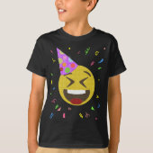 Shirt gekke Face Emoji Birthday Party (Voorkant)