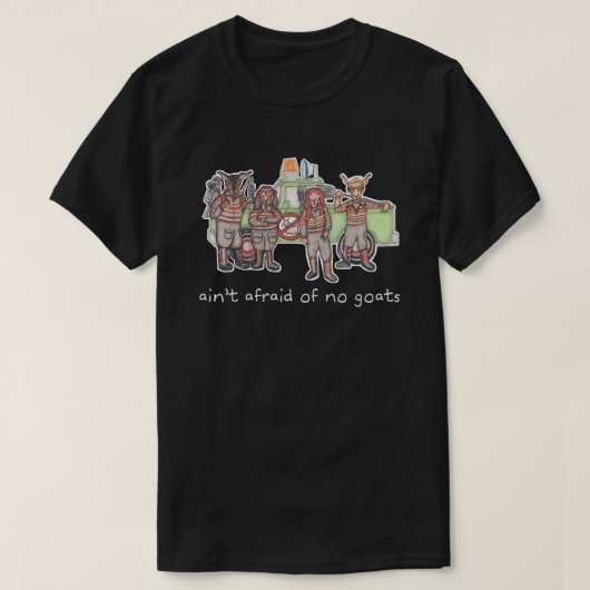 shirt "goatbusters" (donker, diverse stijlen) (Design voorkant)