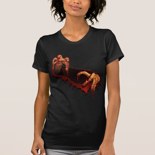 Shirt Gory Zombie, dames Shirt (Voorkant)