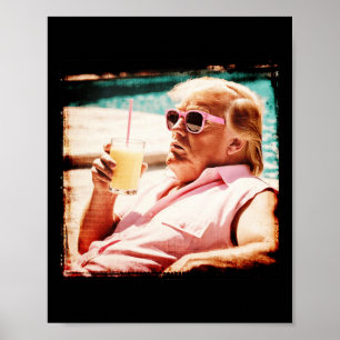 Shirt Grappige Pina Colada Trump 2024 Felon Poster