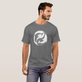 Shirt grijze en witte yin Yang Dolphins (Voorkant volledig)