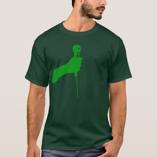 Shirt groene microfoon (Voorkant)