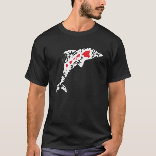 Shirt Hawaii-eilanden Dolphin (Voorkant)