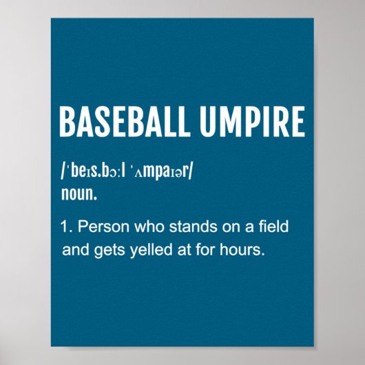 Shirt Honkbal Scheidsrechter Definitie 2 Poster (Voorkant)