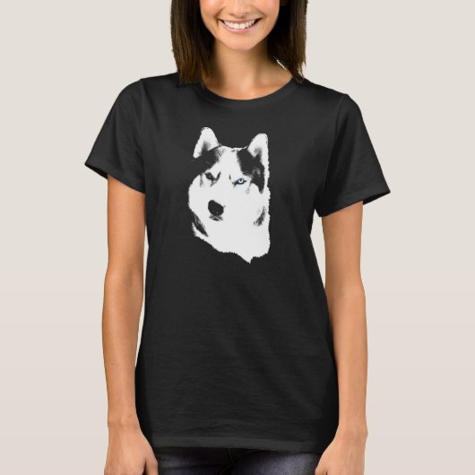 Shirt Husky Husky Malamute Sled Dog Shirts voor vr (Voorkant)