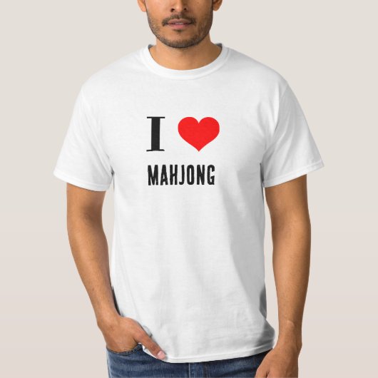 Shirt - I Heart mahjong (Voorkant)