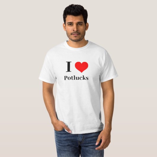 Shirt - Ik hart potlucks (Voorkant volledig)