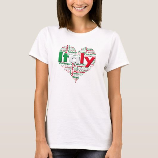 Shirt Ik hou van Italië (Voorkant)