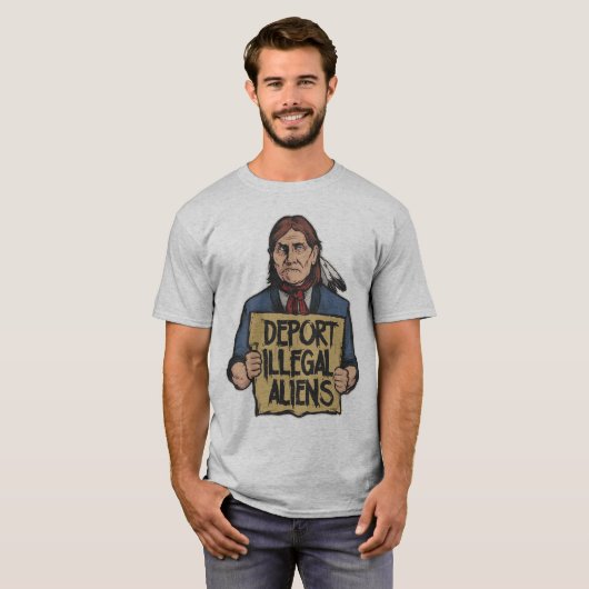 Shirt illegale vreemdelingen uitzetten (Voorkant volledig)