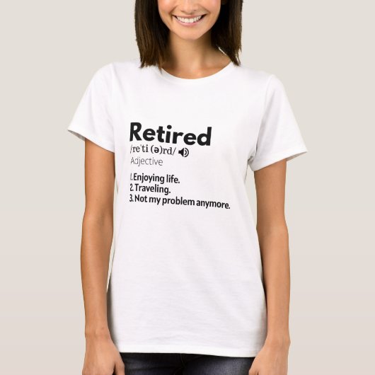 Shirt in ruste, pensioencadeau, retiree (Voorkant)