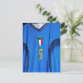 Shirt Italiaans Football Briefkaart (Staand voorkant)
