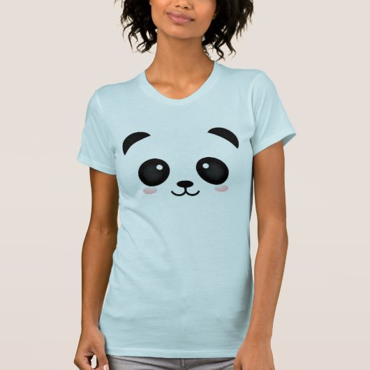 Shirt Kawaii Panda Face (Voorkant)