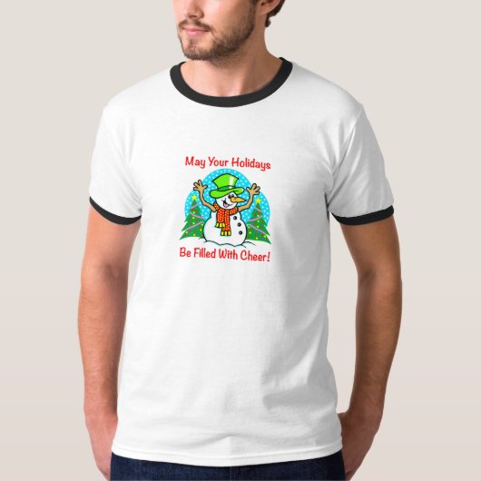 Shirt kerstfeestdag Mannen Snowman (Voorkant)