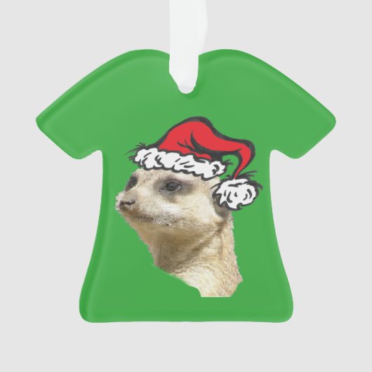 Shirt kerstmis Meerkat Ornament (voorkant)