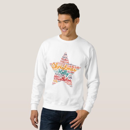 Shirt kerstmis - woordwolk (Voorkant volledig)