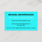 Shirt Kleding Goedkope Kleding Winkel RGB Blauwgro Contactkaartje (Achterkant)