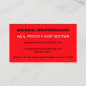 Shirt Kleding Goedkope Kleding Winkel Rood Contactkaartje (Achterkant)