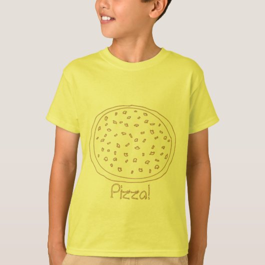 Shirt kleuren - Pizza Dough met Toppings (Voorkant)