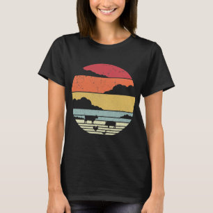 Shirt landbouwhuisdieren. Retrocow, varkens, kippe