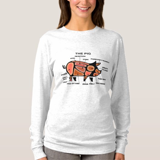 shirt legt varkens uit (Voorkant)