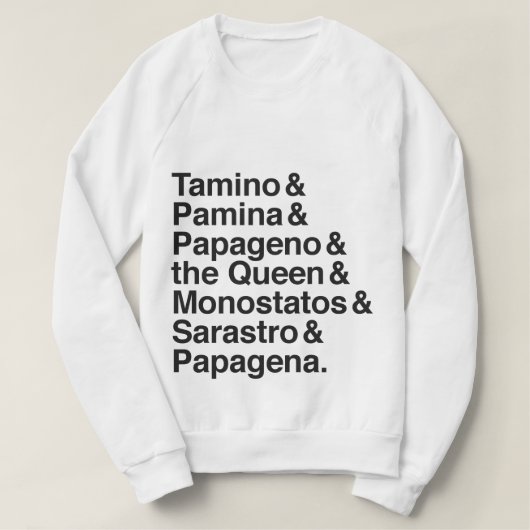 Shirt Magic Flute-tekens (Design voorkant)