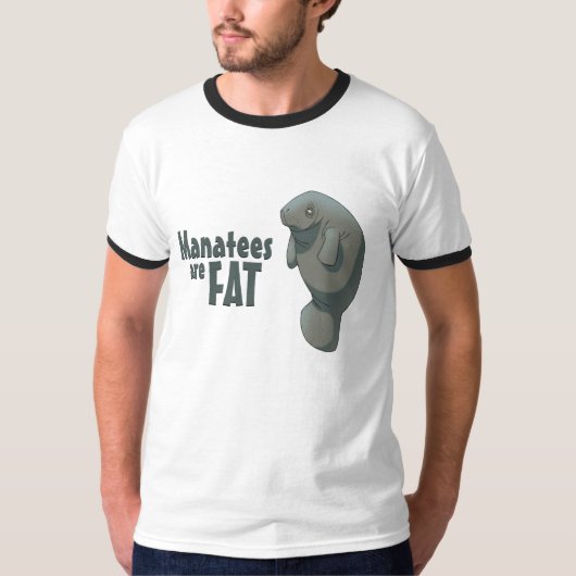 shirt "Manatees are Fat" (Voorkant)