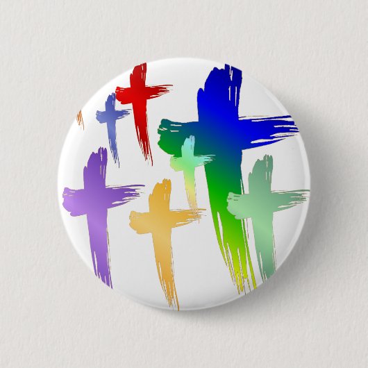 SHIRT_manykruisen Ronde Button 5,7 Cm (Voorkant)