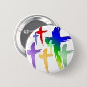 SHIRT_manykruisen Ronde Button 5,7 Cm (Voorkant /achterkant)