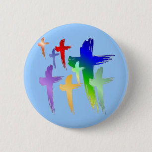 SHIRT_manykruisen Ronde Button 5,7 Cm