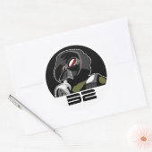 shirt maskeren ronde sticker (Envelop)