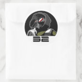 shirt maskeren ronde sticker (Tas)