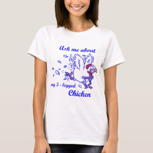 Shirt met 3 poten en blauw