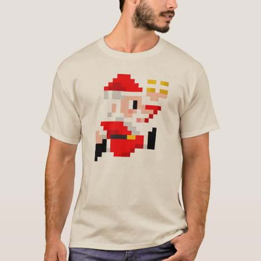 Shirt met 8 bits Kerstmis: mannen (Voorkant)