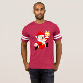 Shirt met 8 bits Kerstmis: mannen (Voorkant volledig)