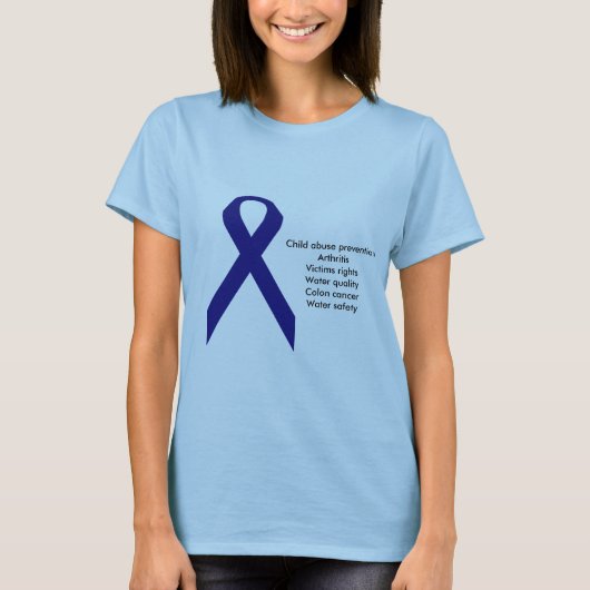 Shirt met blauwe lint (Voorkant)
