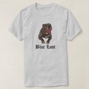 Shirt met blauwe lust Pitbull
