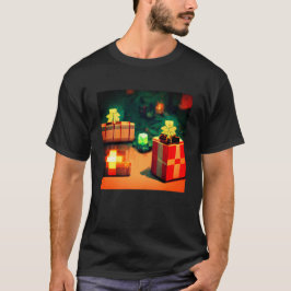 Shirt met cadeaus Minecraft-stijl