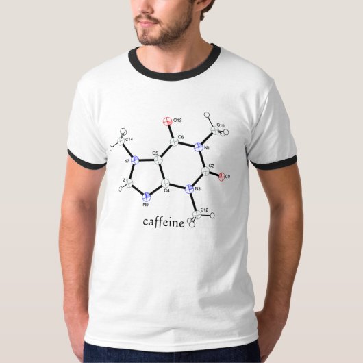 shirt met cafeïnestructuur (Voorkant)