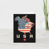 Shirt met Canada en de VS Kaart - Bijlage Amerika' (Voorkant)