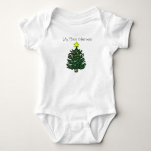 Shirt met de eerste kerstdag van baby's