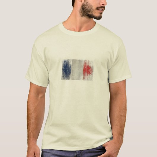 shirt met de  Franse vlag Dirty (Voorkant)