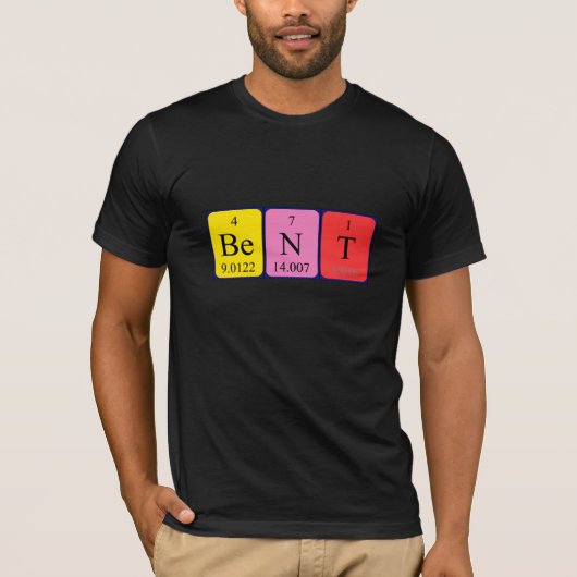 Shirt met de periodieke lijstnaam Bent (Voorkant)