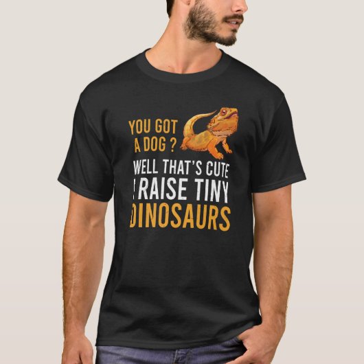 Shirt met draak Funny I Raise Tiny Dinosaurs (Voorkant)