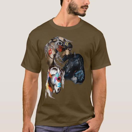 Shirt met drie paarden (Voorkant)