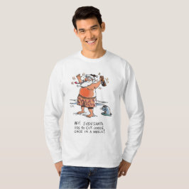 shirt met drink Santa Long-hoes