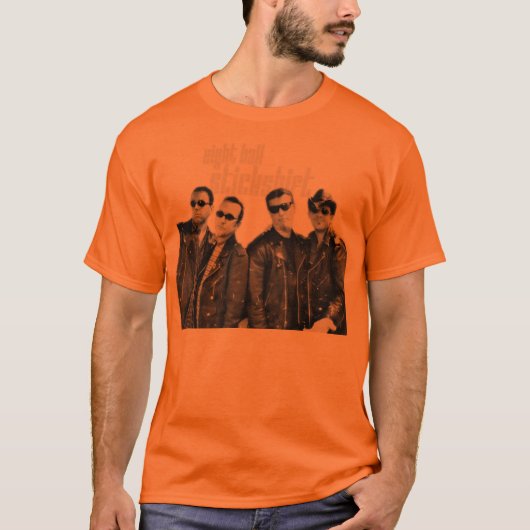 Shirt met drukke acht balken (Voorkant)