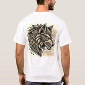 shirt met een afbeelding van een wolf (Achterkant)