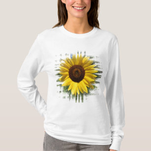 Shirt met geelzonnebloem