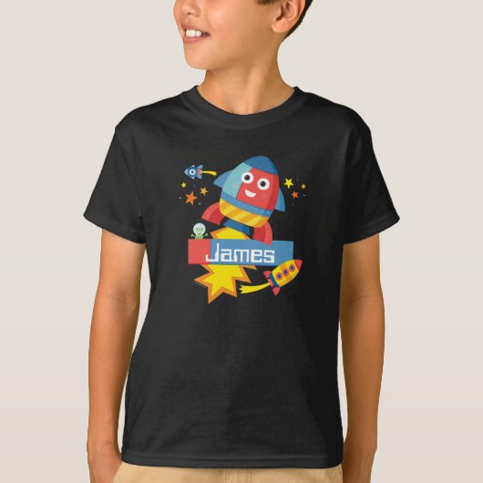 Shirt met gepersonaliseerde Rocket (Voorkant)