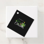 Shirt met groene kerstmis bedankjes labels (In situ)